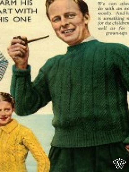 Vintage 1950s knitting patterns-7 designs including ladies jackets,lumber jacket etc