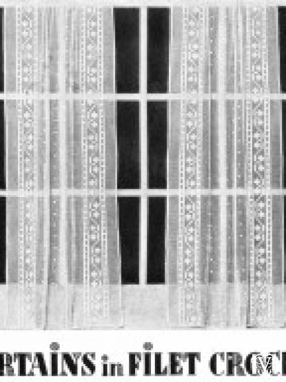Vintage 1930s/40s filet lace crochet curtains pattern