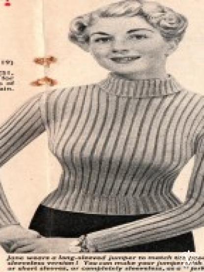 Vintage poodle dog coat pattern with matching human polo neck jumper