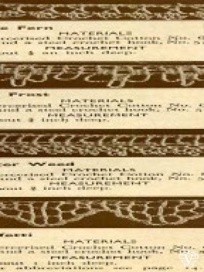 1940s weldons trimmings and edgings-14 designs, crochet patterns
