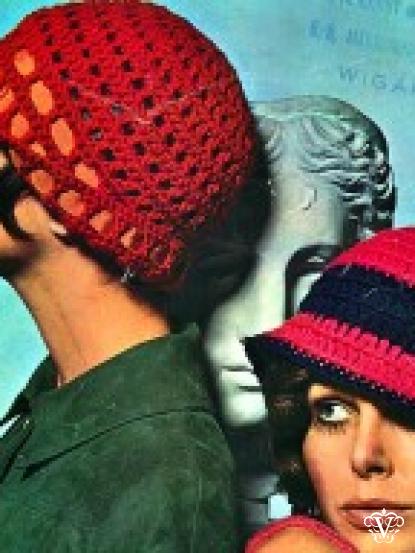 2 1960s flapper style crochet pull on hats patterns